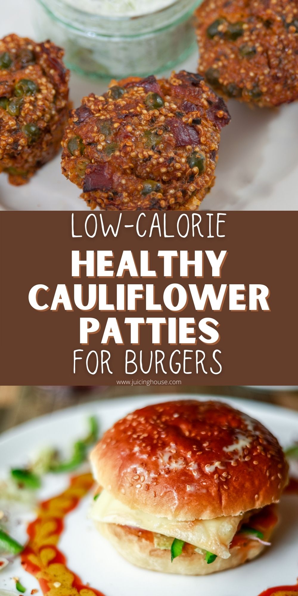 Low-Calorie Healthy Cauliflower Patties for Burgers